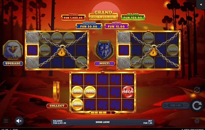 3 Apex Treasures - Démarrage du Hold & Win avec un plateau de loup